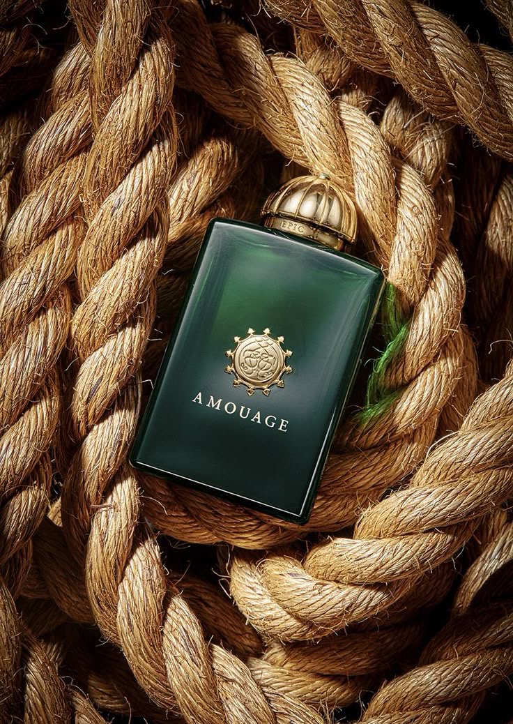 Amouage fragrance bottle in ropes
